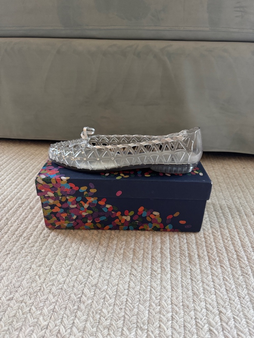 Never Worn NWT In Box Stuart Weitzman JellyStone Clear Jelly Ballet Flat